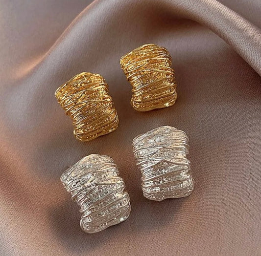 Chunky Wrinkled Earring