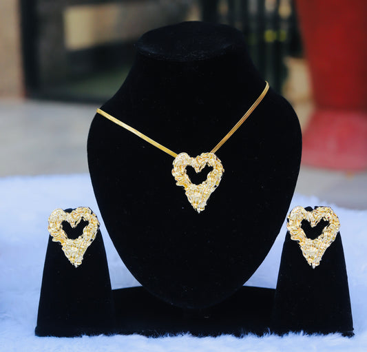 Golden Embrace: The Heart of Elegance