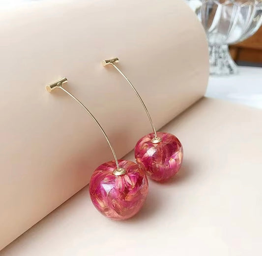 Sweet Cherry Blossom Dangles: The Perfect Pop of Color