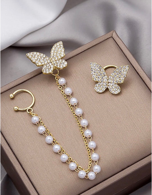 Butterfly Whispers Dual Cain Earrings