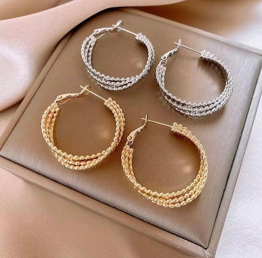 Gleam Loop Hoop Earrings