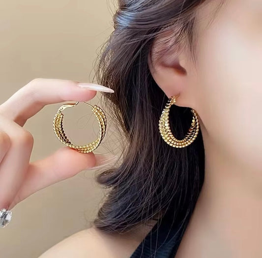 Gleam Loop Hoop Earrings