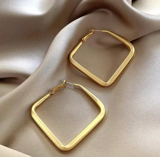 Geometric Square Hoop Earrings