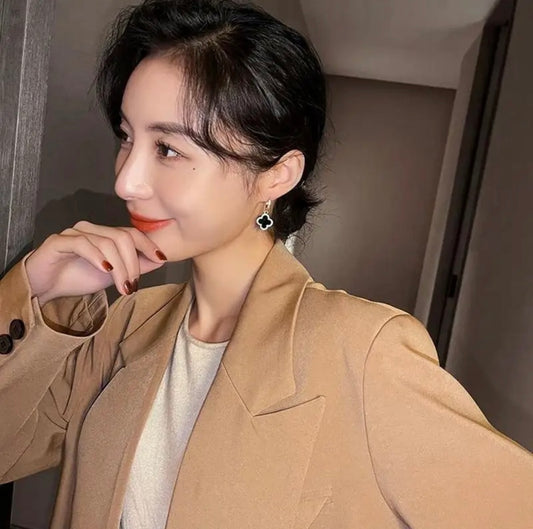 Black Clover Drop Earrings