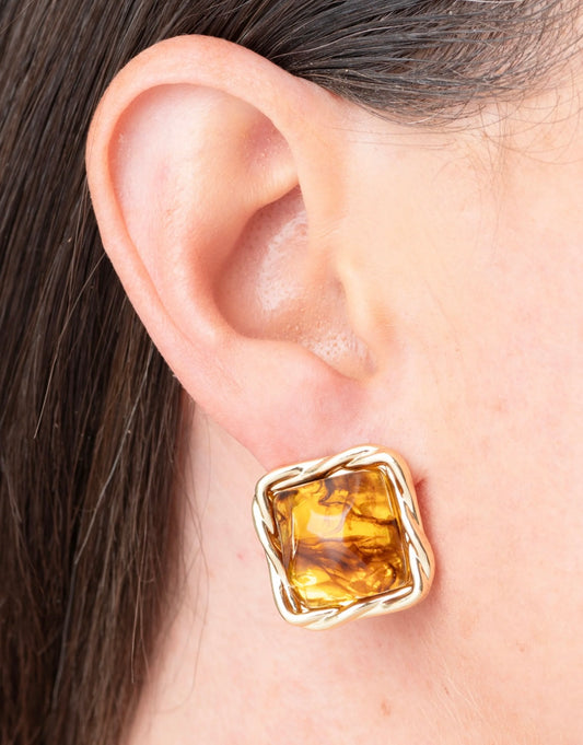 Caramel Stud Earrings
